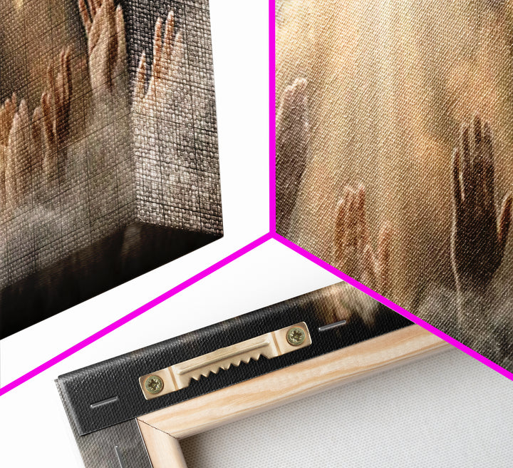 Heavenward Praise – Framed Canvas Print – Christian Wall Art – Panoramic Art – Christian Art Canvas – Jesus Painting – Christian Decor