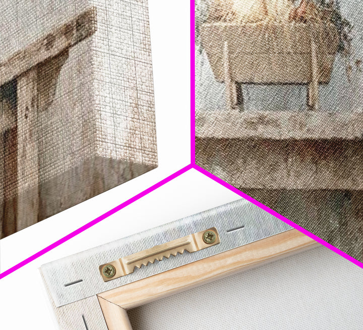 Holy Cradle | Framed Canvas Print | Christian Wall Art | Christian Gift Ideas | Extra Wide Art | Christmas Wall Art