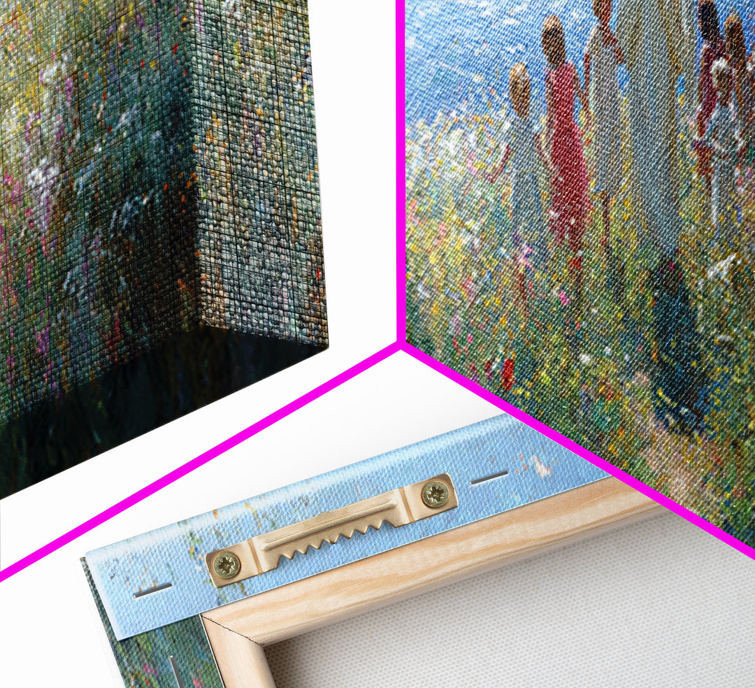 Gentle Dawn Presence | Framed Canvas Print | Christian Wall Art | Panoramic Painting | Christian Art Print | Jesus Painting