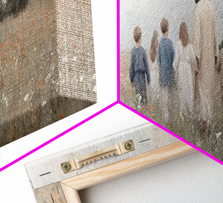Fields Of His Mercy – Framed Canvas Print – Christian Wall Art – Panoramic Art – Jesus Painting Canvas – Christian Gift Ideas