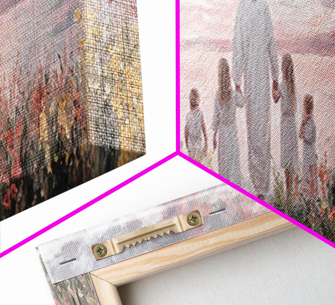 Sunrise Of Grace, Framed Canvas Print, Christian Art Canvas, Panoramic Frame, Jesus Painting, Christian Wall Art