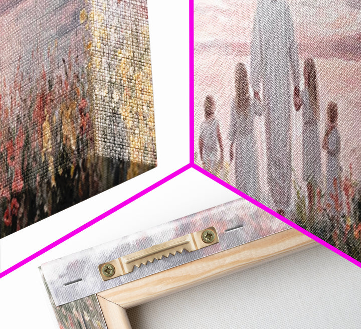 Sunrise Of Grace, Framed Canvas Print, Christian Art Canvas, Panoramic Frame, Jesus Painting, Christian Wall Art