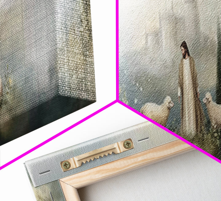 Fields Of Grace | Framed Canvas Print | Panoramic Painting | Christian Art Canvas | Jesus Wall Art | Christmas Art