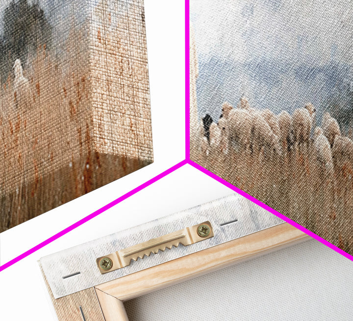 Fields Of Comfort, Framed Canvas Print, Panoramic Print, Christian Art Canvas, Jesus Painting, Christian Wall Art