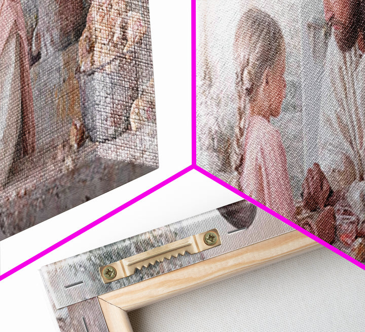 Bread Of Hope | Framed Canvas Print | Christian Art Canvas | Panoramic Wall Art | Christian Wall Art | Jesus Painting | Christian Decor | C