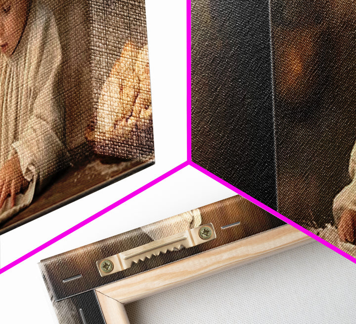The Shining Gift, Framed Canvas Print, Panoramic Art, Christian Art Canvas, Christian Wall Art, Christian Decor, Jesus Painting, Christmas