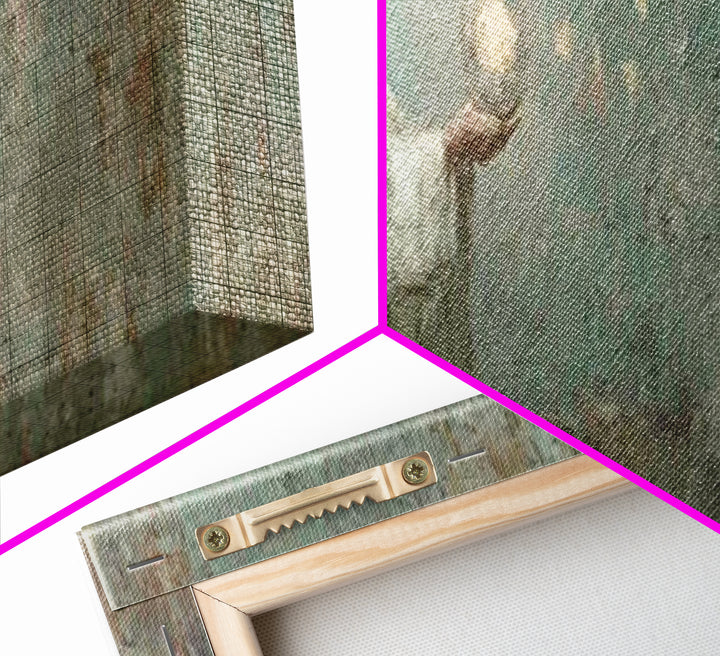 Lantern Of Grace | Framed Canvas Print | Christian Wall Art | Panoramic Frame | Christian Art Canvas | Christian Decor | Jesus Painting | C
