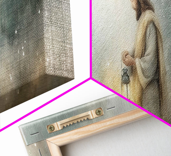 Lantern Of Peace – Framed Canvas Print – Panoramic Art – Christian Art Canvas – Christian Wall Art – Jesus Painting – Christian Christmas A