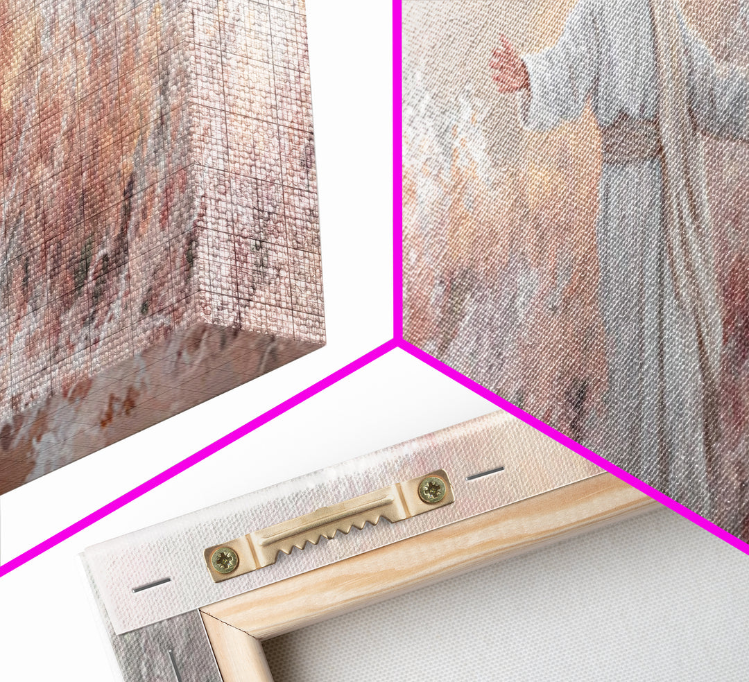 Stormborne Grace – Framed Canvas Print – Panoramic Frame – Christian Wall Art – Jesus Painting – Christian Art Canvas – Christian Decor – C