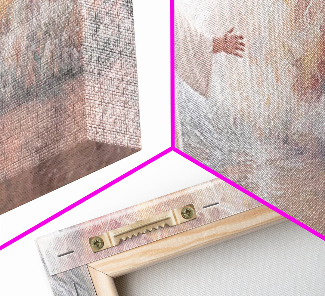 Light Of Hope – Framed Canvas Print – Panoramic Painting – Christian Art Canvas – Christian Wall Art – Jesus Painting – Subtle Christian Ar