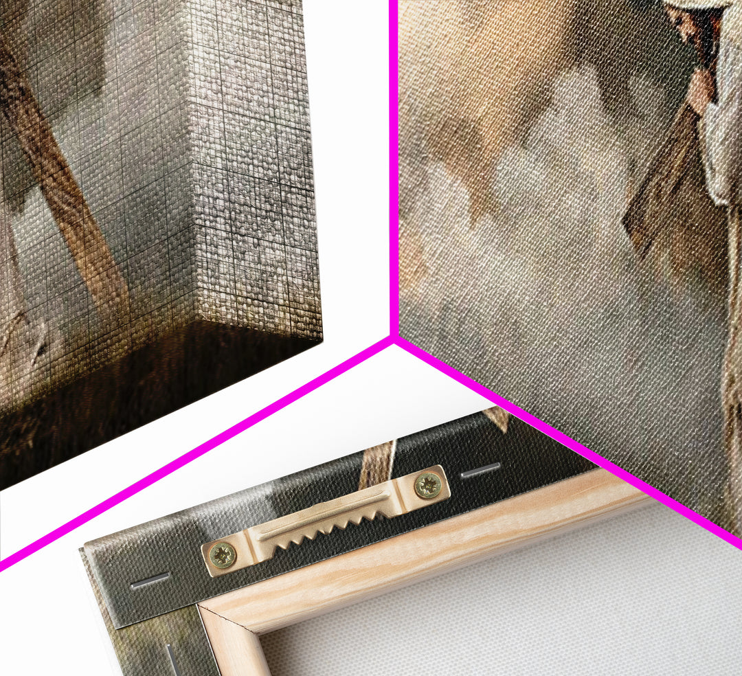 Path Of Mercy – Framed Canvas Print – Christian Wall Art – Jesus Painting – Panoramic Art – Christian Art Canvas – Christian Decor