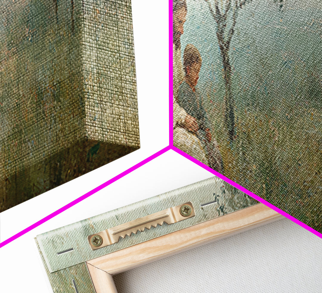 Quiet Steps Home – Framed Canvas Print – Christian Art Canvas – Jesus Painting – Panoramic Frame – Christian Wall Art – Christian Gift