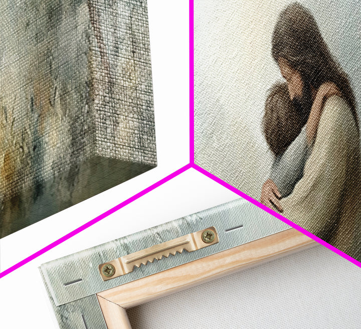 Olive Grove Calm | Framed Canvas Print | Christian Art Canvas | Jesus Painting | Panoramic Art | Christian Wall Art | Christian Gift Ideas