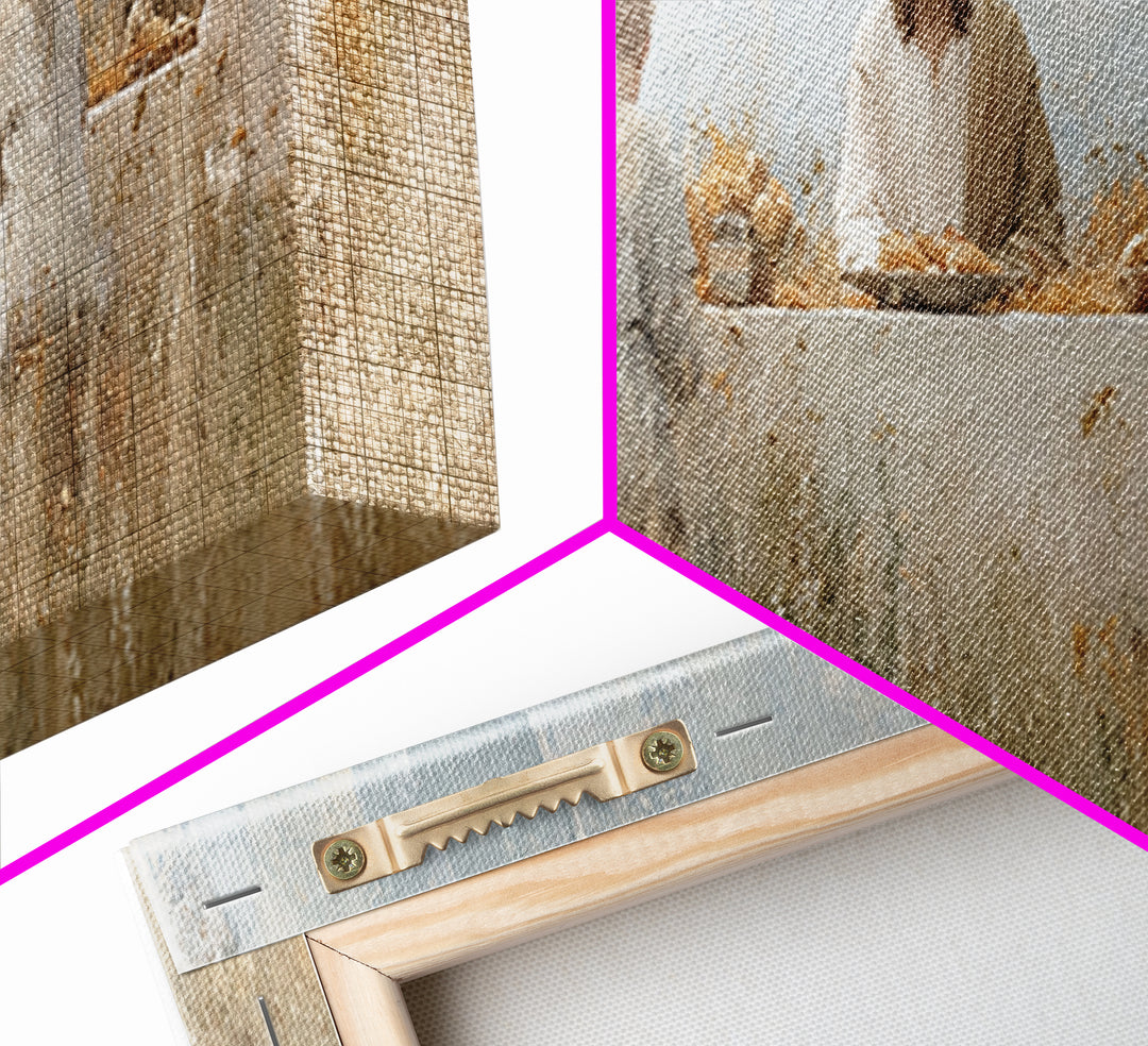 Table Of Grace | Framed Canvas Print | Christian Wall Art | Jesus Painting | Panoramic Painting | Christian Art Canvas | Christian Decor