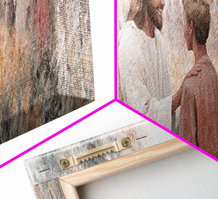 Fields Of Mercy – Framed Canvas Print – Christian Wall Art – Jesus Painting – Panoramic Art – Christian Art Canvas – Christian Decor