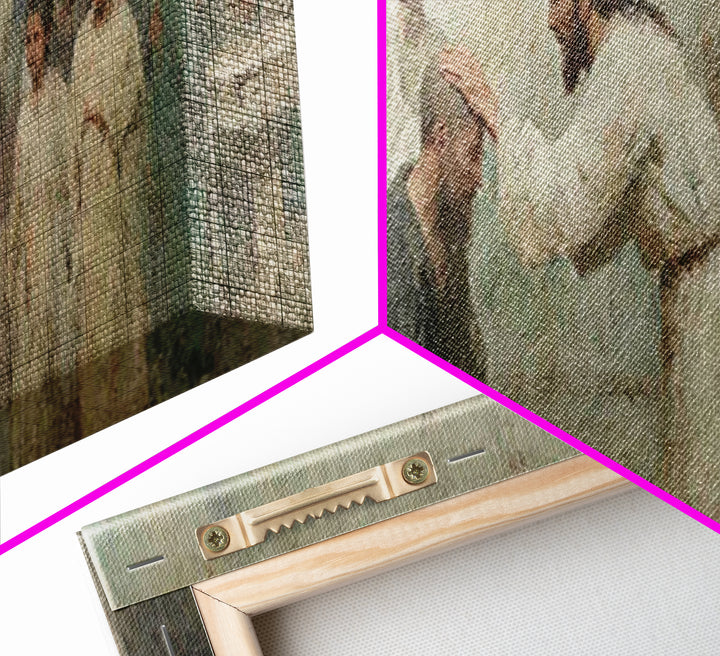 Healing Grace Path, Framed Canvas Print, Christian Art Print, Jesus Painting, Panoramic Art, Christian Wall Art, Christian Decor