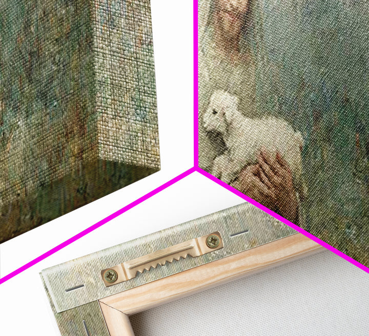 Pasture Of Peace, Framed Canvas Print, Panoramic Art, Christian Wall Art, Jesus Art Canvas, Christian Painting, Christian Decor