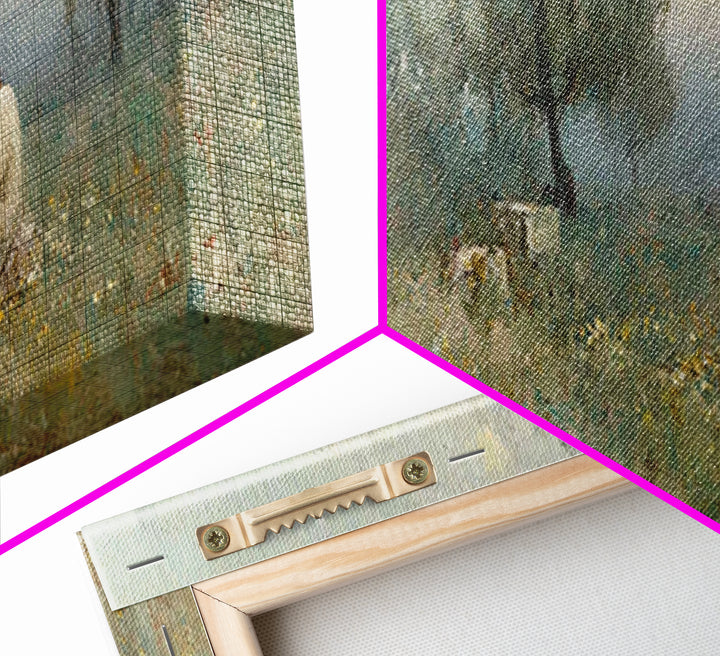 Olive Grove Light – Framed Canvas Print – Jesus Painting – Panoramic Print – Christian Art Canvas – Christian Wall Art – Moody Christian Ar