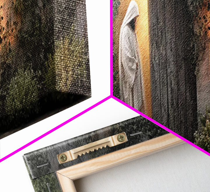 Vine-Covered Calling | Framed Canvas Print | Christian Art | Jesus Painting | Panoramic Art | Christian Decor | Christian Gift | Large Chri