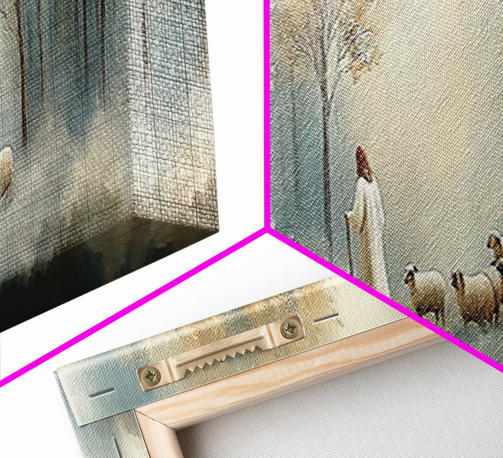 Light Of Mercy | Framed Canvas Print | Panoramic Wall Art | Christian Art Print | Jesus Painting | Christian Christmas Art | Modern Christi