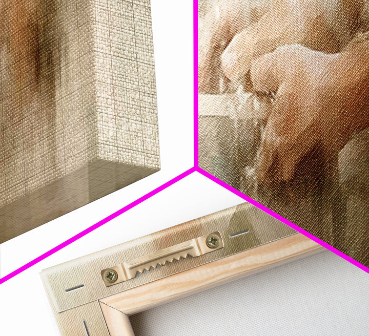 Hands Of Compassion | Framed Canvas Print | Christian Wall Art | Christian Art Canvas | Panoramic Art | Christian Painting | Jesus Canvas A