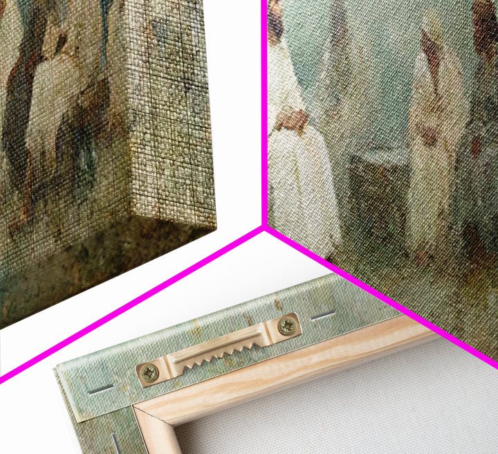 Circle Of Wisdom, Framed Canvas Print, Panoramic Art, Christian Wall Art, Jesus Painting, Christian Art Canvas, Christian Painting