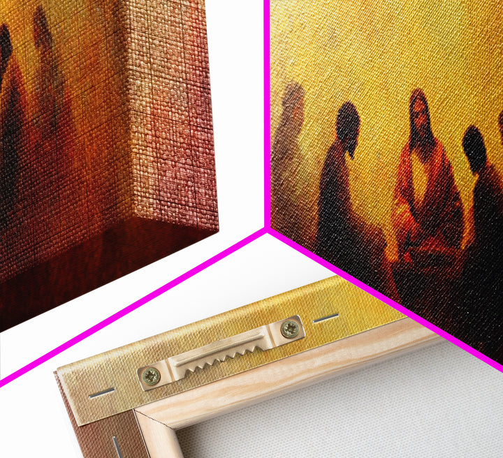 Supper Of Hope – Framed Canvas Print – Panoramic Art – Christian Painting – Christian Art Canvas – Jesus Wall Art – Christian Christmas Art