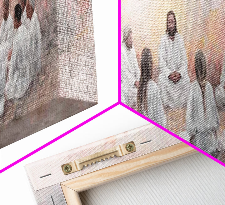 Circle Of Peace | Framed Canvas Print | Extra Wide Art | Christian Wall Art | Christian Art Canvas | Christian Painting | Jesus Art Print