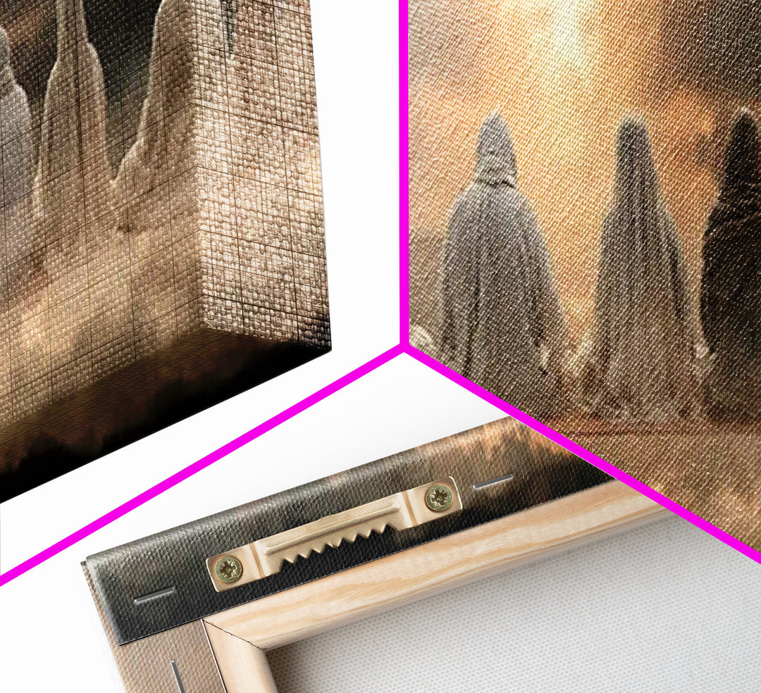 Sacred Dawn, Framed Canvas Print, Panoramic Art, Christian Christmas Art, Christian Art Canvas, Jesus Painting, Christian Wall Art