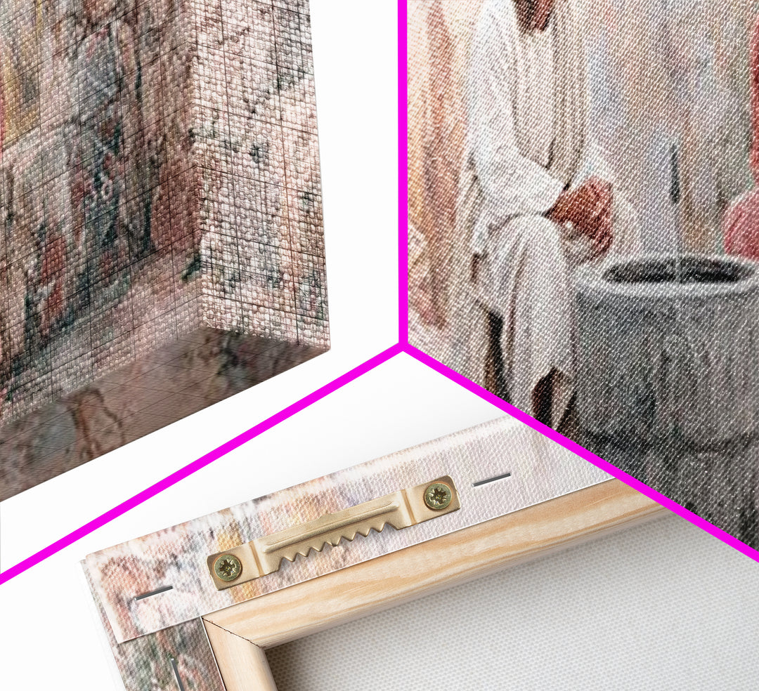 Gentle Well Light – Framed Canvas Print – Christian Art Print – Jesus Painting – Panoramic Frame – Christian Wall Art – Christian Decor