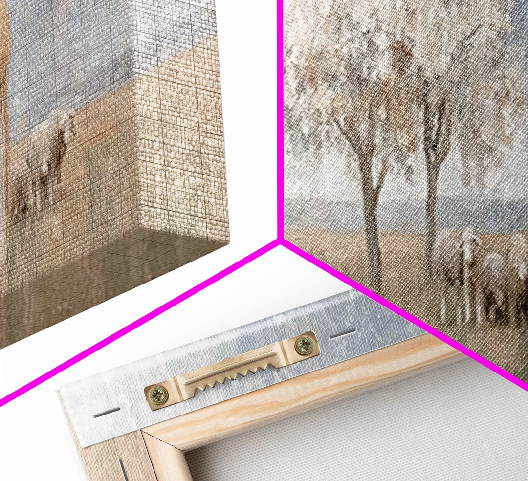 Gentle Meadow Guide | Framed Canvas Print | Christian Art Canvas | Panoramic Frame | Christian Wall Art | Jesus Painting | Christian Gift