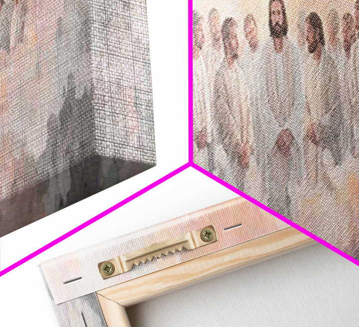 Celestial Assembly – Framed Canvas Print – Christian Wall Art – Panoramic Painting – Jesus Painting – Christian Art Canvas – Large Christia
