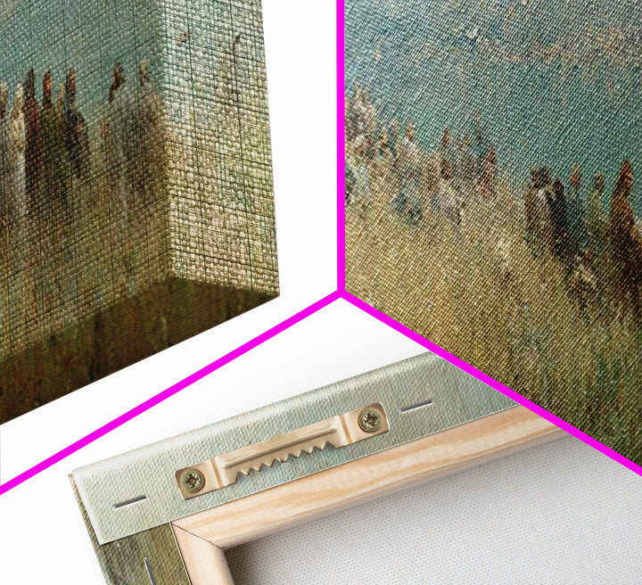 Hillside Blessing, Framed Canvas Print, Christian Wall Art, Panoramic Wall Art, Christian Art Canvas, Jesus Painting, Large Christian Paint