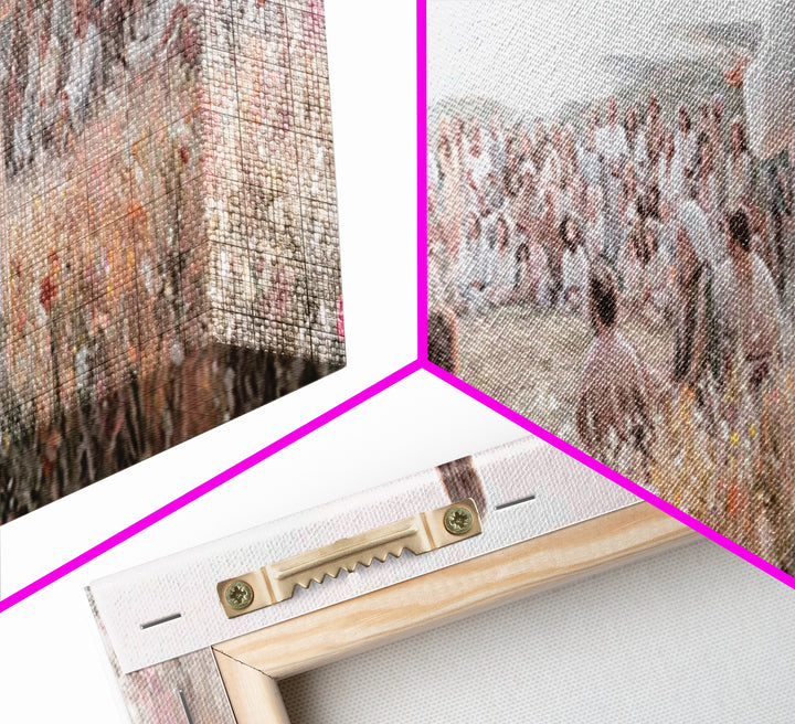 Dawn Of Mercy, Framed Canvas Print, Christian Painting, Panoramic Print, Modern Christian Art, Jesus Wall Art, Christian Christmas