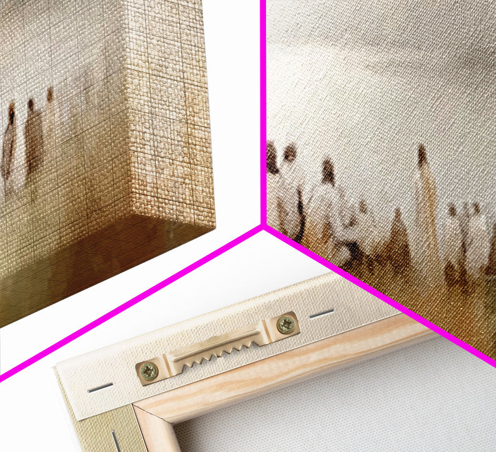 Heavenly Meadow Peace – Framed Canvas Print – Christian Art Print – Panoramic Painting – Jesus Art Print – Christian Wall Art – Christmas A
