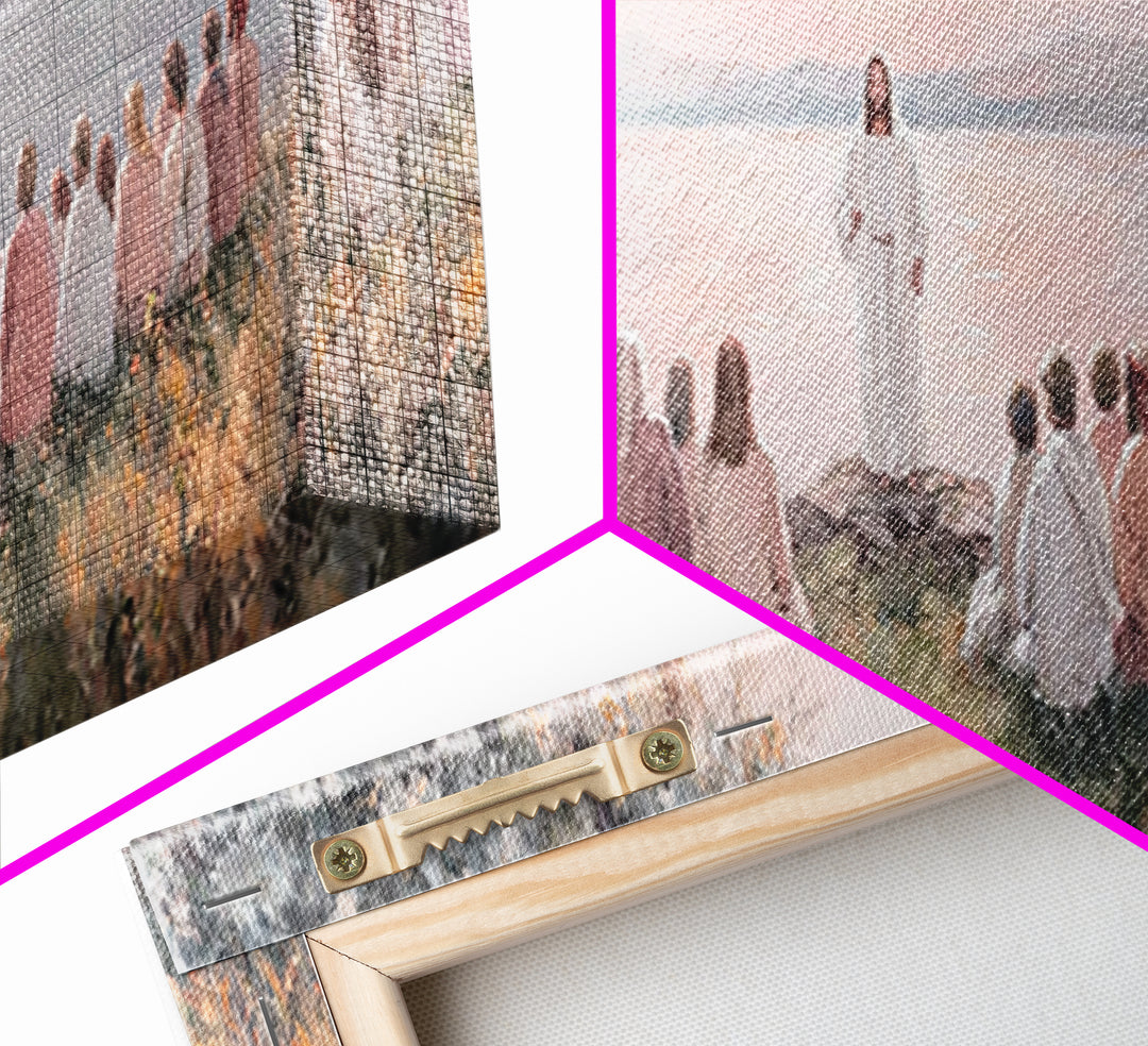 Twilight Of Blessings | Framed Canvas Print | Christian Art Work | Panoramic Art | Jesus Painting Canvas | Christian Christmas Decor | Chri
