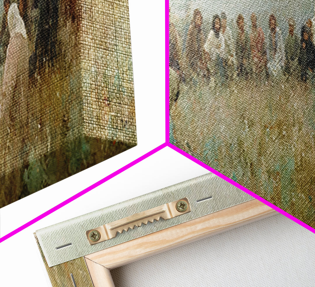 Meadow Circle Peace – Framed Canvas Print – Panoramic Art – Christian Wall Art – Jesus Painting – Christian Art Canvas – Christian Decor