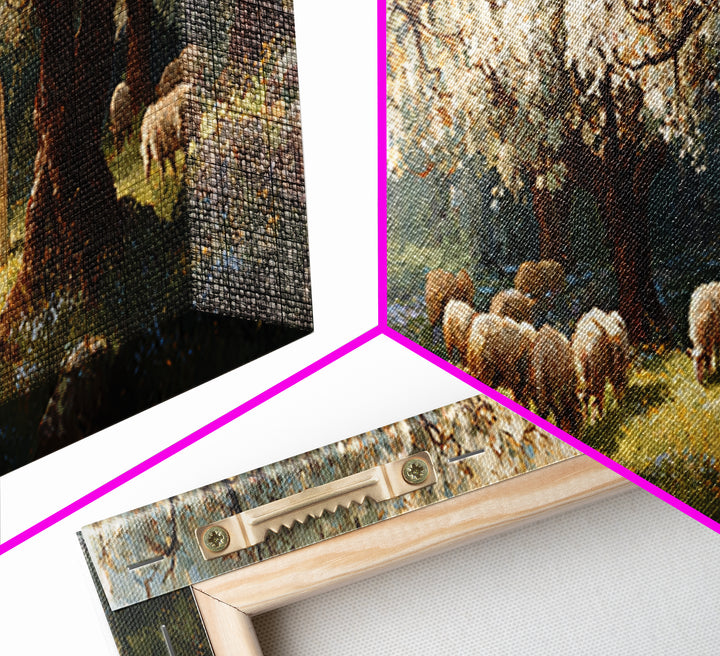 Blossoms Of Guidance | Framed Canvas Print | Panoramic Painting | Christian Art | Jesus Canvas Art | Christian Wall Art | Christian Gift