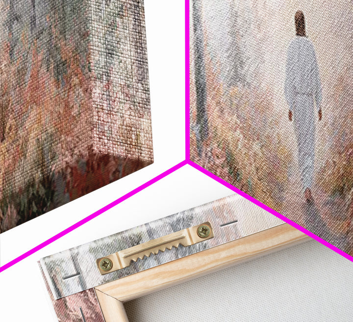 Light Of The Way, Framed Canvas Print, Panoramic Wall Art, Christian Art Canvas, Jesus Painting, Christian Christmas Art, Christian Wall Ar