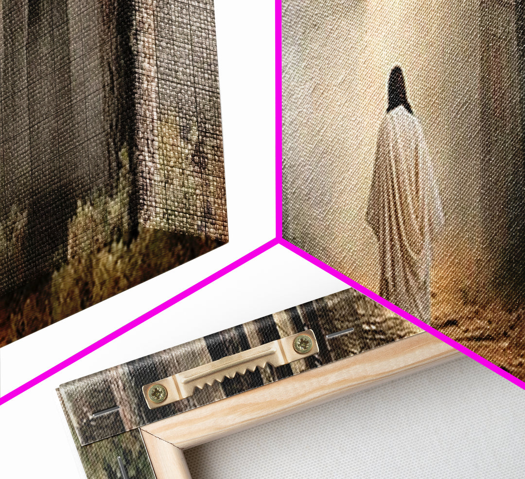 Walk In Holiness – Framed Canvas Print – Panoramic Frame – Christian Art Print – Jesus Painting – Christian Wall Art – Christmas Art