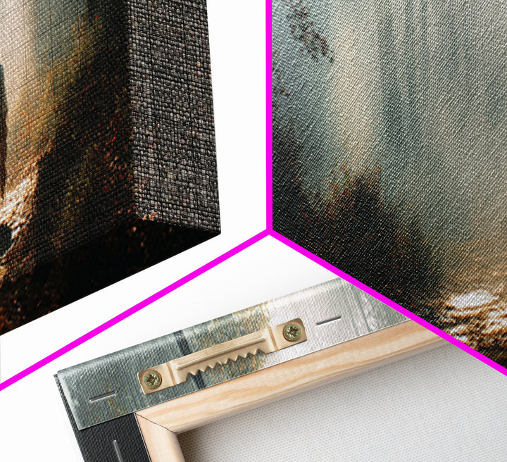 Glory In The Mist | Framed Canvas Print | Panoramic Art | Christian Art Work | Jesus Painting | Christian Christmas Art | Christian Wall Ar