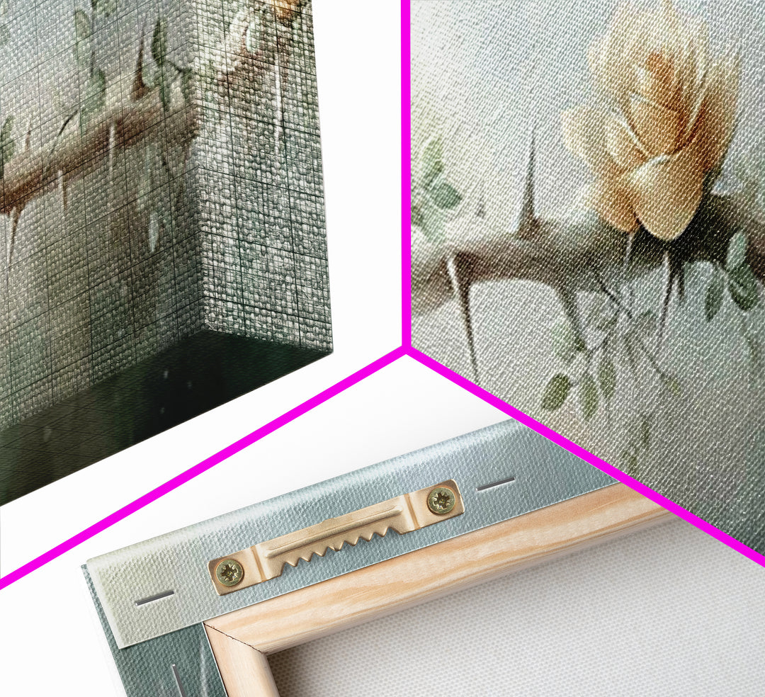 Risen Rose Light | Framed Canvas Print | Panoramic Painting | Christian Art Print | Christian Wall Art | Subtle Christian Art | Christian D