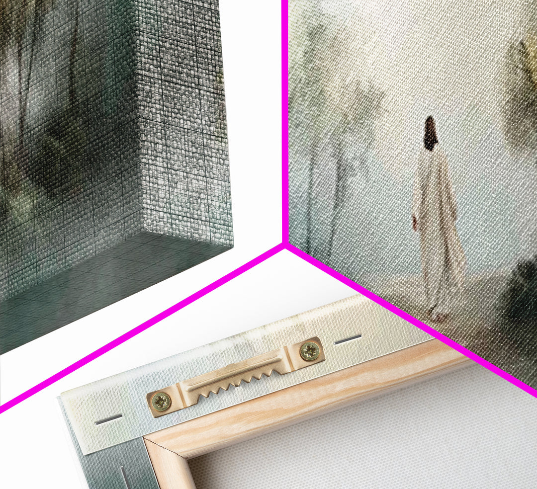 Whispers Of Heaven, Framed Canvas Print, Panoramic Art, Christian Wall Art, Jesus Art Print, Christian Art Canvas, Christmas Art