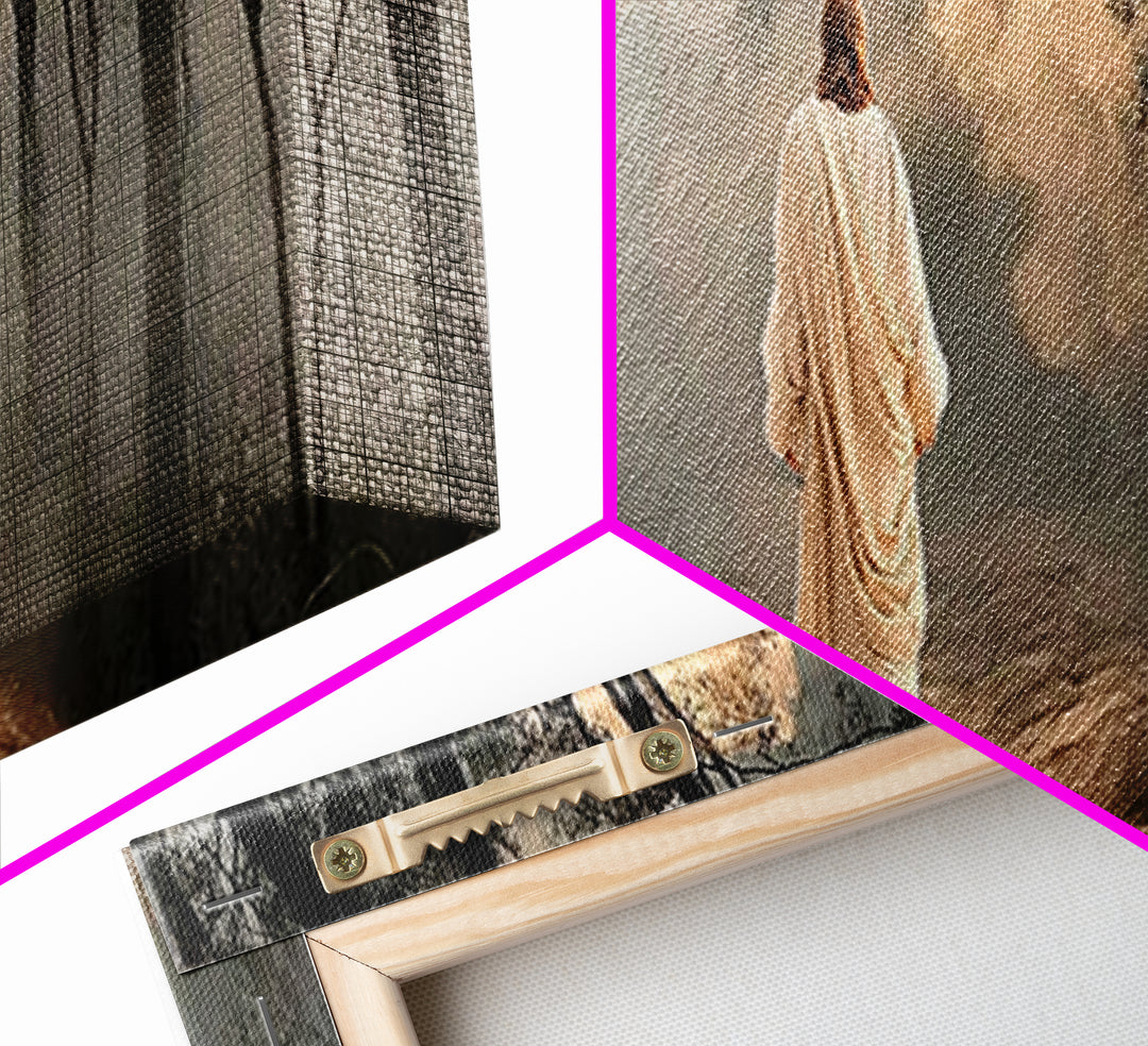 Steps Of Glory | Framed Canvas Print | Panoramic Painting | Christian Art | Jesus Painting | Christian Art Canvas | Christmas Wall Art