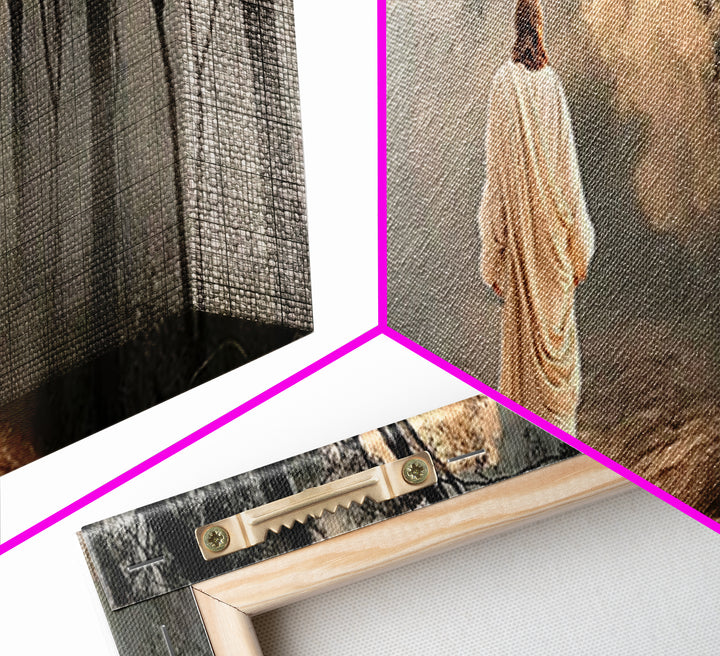 Steps Of Glory | Framed Canvas Print | Panoramic Painting | Christian Art | Jesus Painting | Christian Art Canvas | Christmas Wall Art
