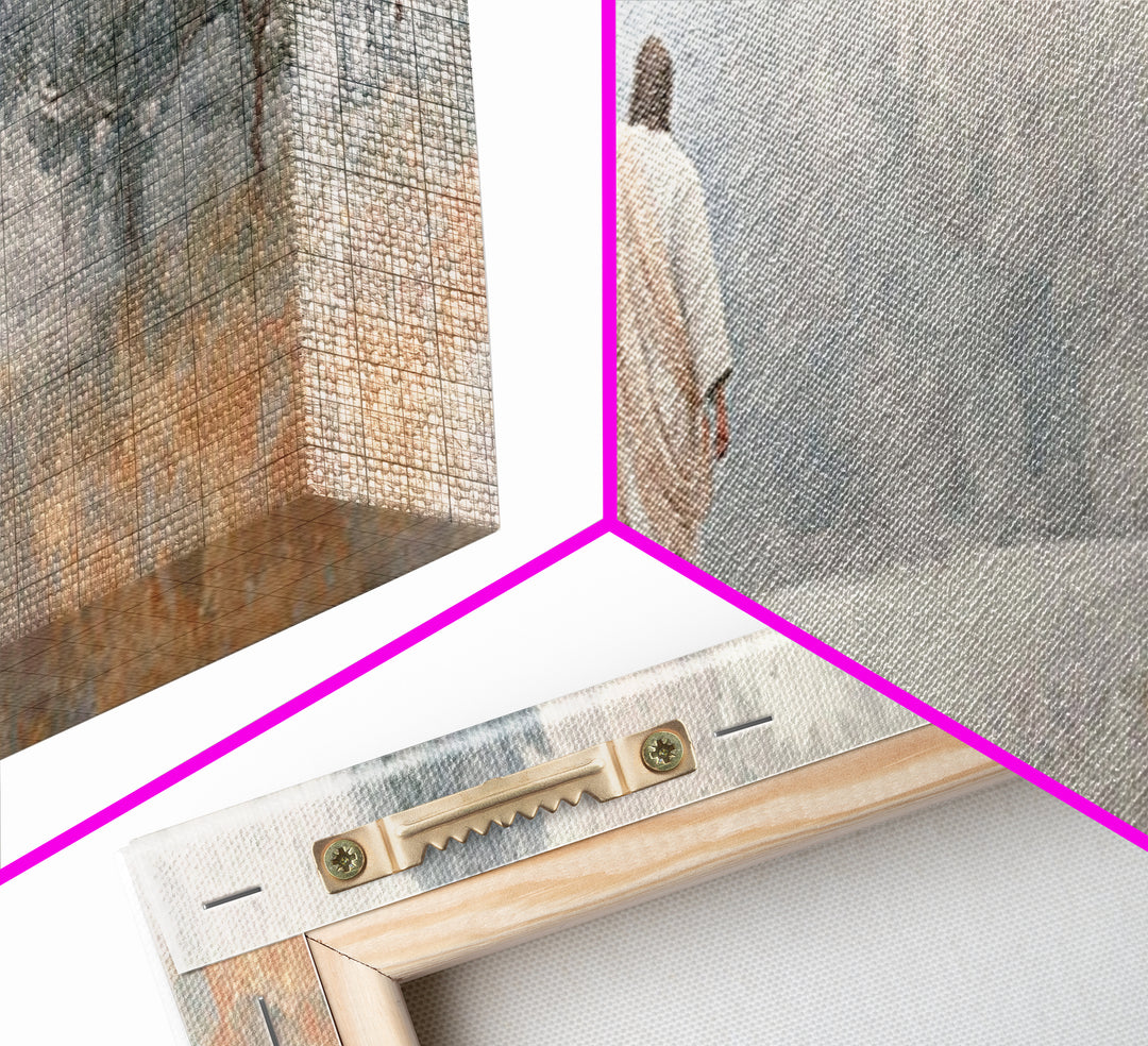 Walk Of Promise, Framed Canvas Print, Panoramic Print, Christian Art Canvas, Jesus Painting, Christian Christmas Art, Christian Decor