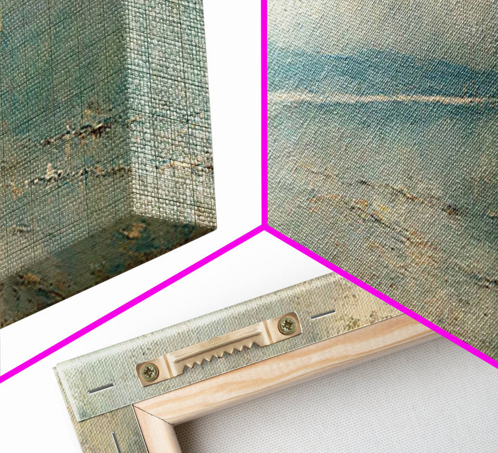 Shoreline Of Mercy, Framed Canvas Print, Christian Wall Art, Jesus Painting, Panoramic Wall Art, Christian Art Canvas, Christmas Art