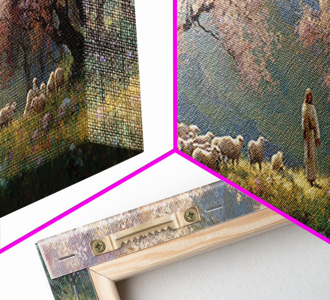 Springtime Grace, Framed Canvas Print, Panoramic Wall Art, Jesus Painting, Christian Wall Art, Christian Art Canvas, Christmas Art
