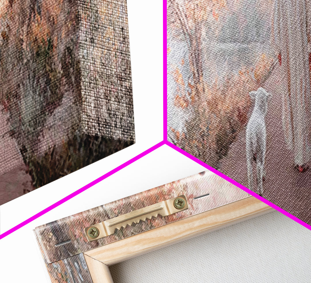 Autumn Path Mercy | Framed Canvas Print | Christian Art Print | Jesus Painting | Panoramic Painting | Christian Christmas Art | Christian D