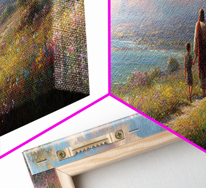 Guided By Grace, Framed Canvas Print, Panoramic Art, Jesus Painting Canvas, Christian Wall Art, Christian Art, Christian Gift Ideas